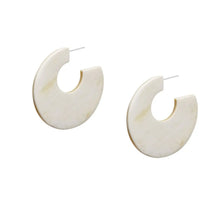 Load image into Gallery viewer, BRANCH | Flat Horn Hoop Earrings