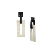 Load image into Gallery viewer, BRANCH | Rectangle Link Horn Earrings