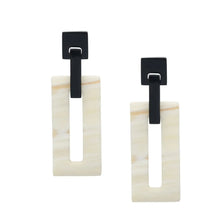 Load image into Gallery viewer, BRANCH | Rectangle Link Horn Earrings