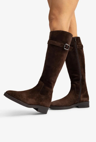 Unisa | Edeli | Brown Suede Long Boot