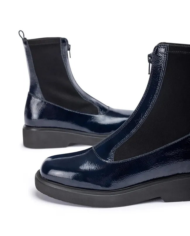 Unisa | Foggia | Navy Patent Boot