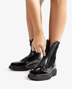 Unisa | Foggia | Black Patent Boot