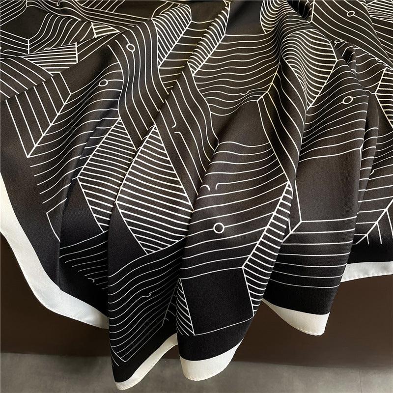 Square Scarf | Geometric | Black