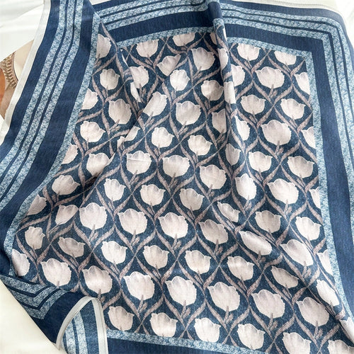 100% Silk Square Scarf | Lily of the Valley