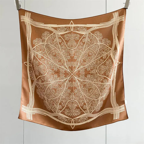 100% Silk Square Scarf | Tree of Life