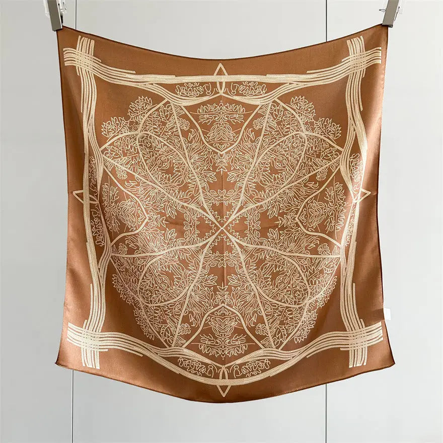 100% Silk Square Scarf | Tree of Life