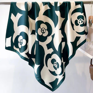 Square Scarf | Floral | Teal