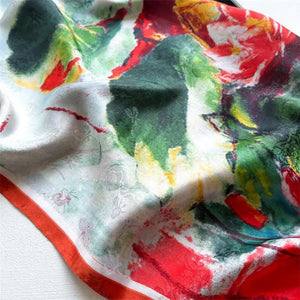 Square Scarf | Paint | Orange