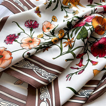 Load image into Gallery viewer, Square Scarf | Chic Floral | Beige