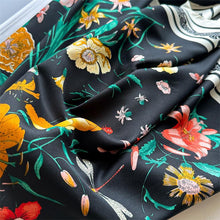 Load image into Gallery viewer, Square Scarf | Chic Floral | Black