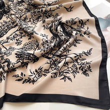 Load image into Gallery viewer, Square Scarf | Forest Print | Beige
