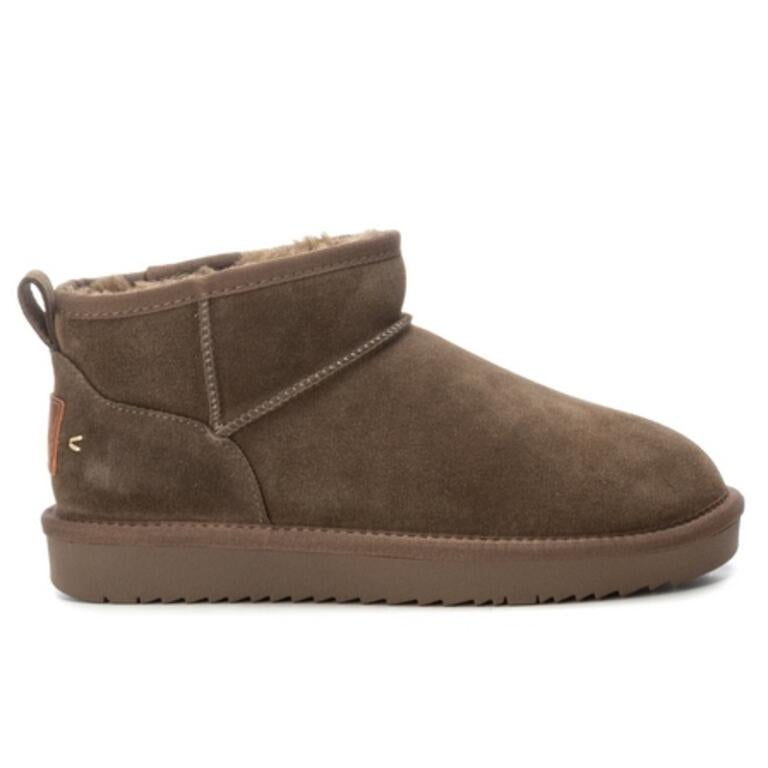 Carmela | Khaki Suede | Sheepskin | Mini Boot