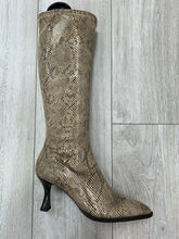 Load image into Gallery viewer, Miss Elastic | Snake Print | Pull on Knee High Stretch Boot
