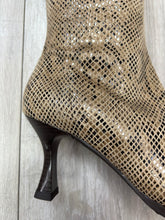 Load image into Gallery viewer, Miss Elastic | Snake Print | Pull on Knee High Stretch Boot