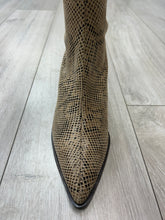 Load image into Gallery viewer, Miss Elastic | Snake Print | Pull on Knee High Stretch Boot