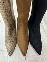 Load image into Gallery viewer, Miss Elastic | Snake Print | Pull on Knee High Stretch Boot