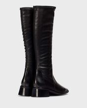 Load image into Gallery viewer, Wonders | Ayla | Leather Long Stretch Boot | Black | Square Toe