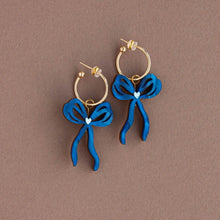 Load image into Gallery viewer, Bow Hoop Earrings