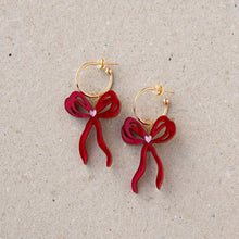 Load image into Gallery viewer, Bow Hoop Earrings