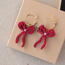 Load image into Gallery viewer, Bow Hoop Earrings
