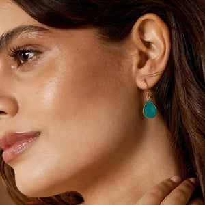 Ashiana | Ava Earrings | Aqua Chalcedony