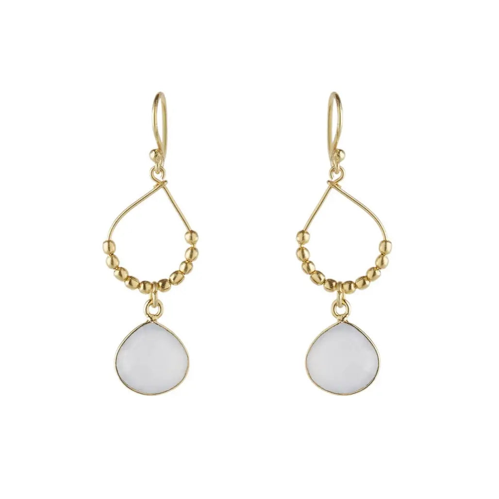 Ashiana | Bay Reef Earrings | White Chalcedony