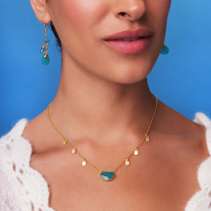 Ashiana | Summer Necklace | Aqua Chalcedony