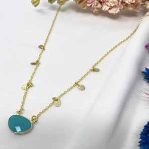 Ashiana | Summer Necklace | Aqua Chalcedony