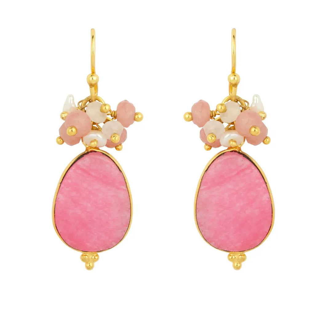 Ashiana | Willow Earrings | Pink Jade