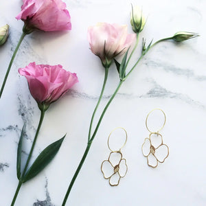 Anemone Hoop Earrings