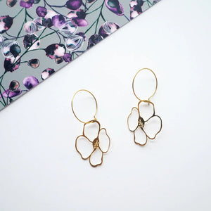 Anemone Hoop Earrings
