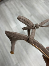 Load image into Gallery viewer, Taupe Suede Pointy Kitten Heel Shoe