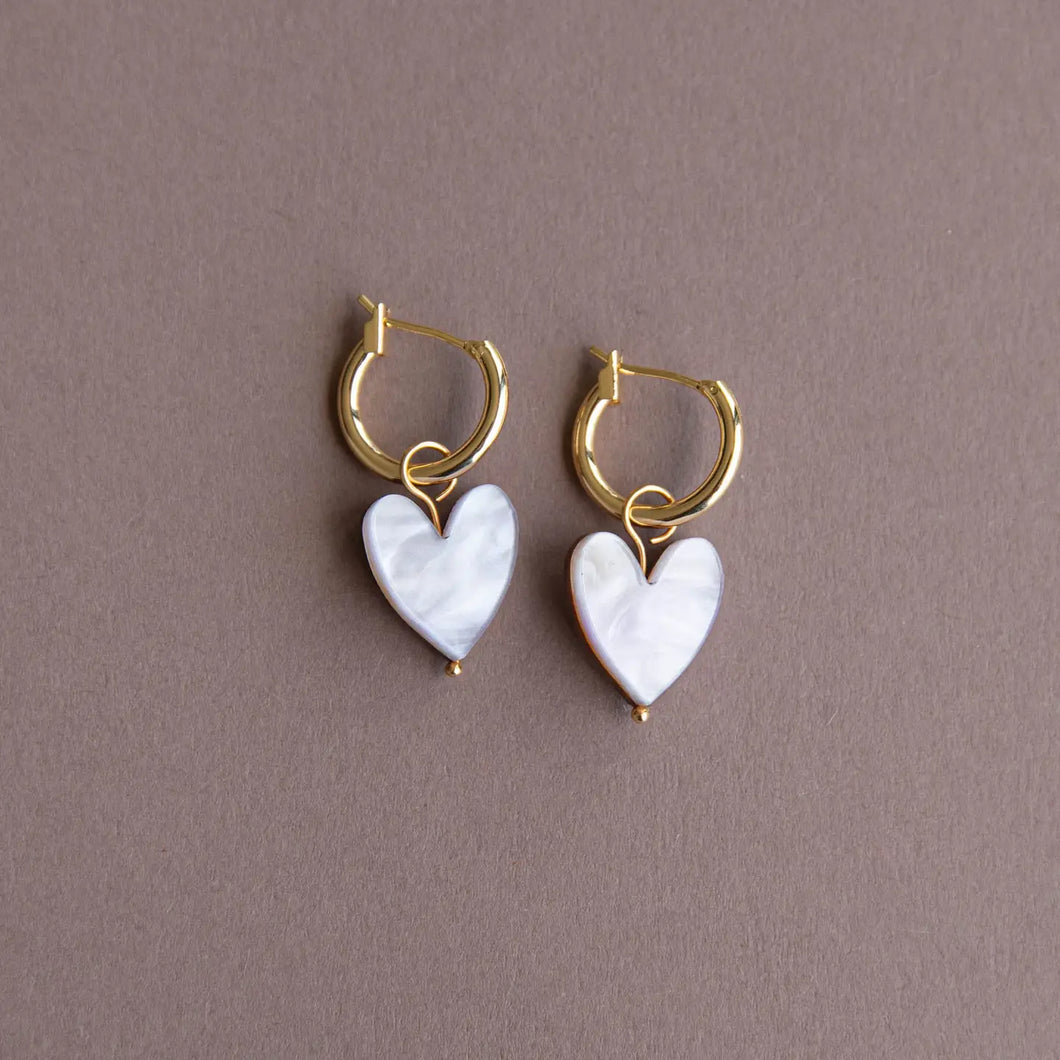 Love Grows Here Hoops | Pearly White