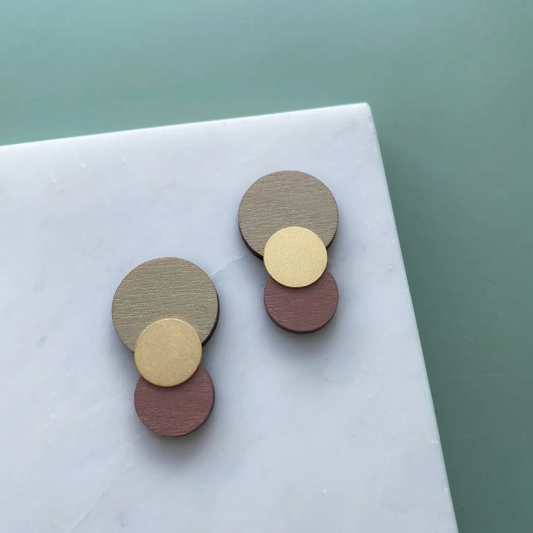Colour Combo Circle Studs