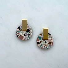 Load image into Gallery viewer, Terazzo Circle Studs