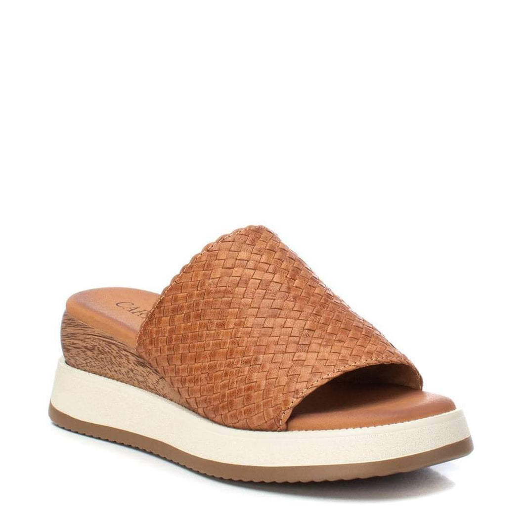 Carmela | Leather Weave Slider Sandal