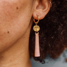 Load image into Gallery viewer, Power Drop Hoop Earrings