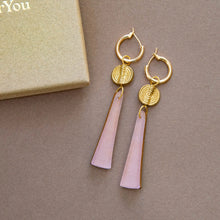 Load image into Gallery viewer, Power Drop Hoop Earrings