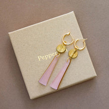 Load image into Gallery viewer, Power Drop Hoop Earrings