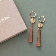 Load image into Gallery viewer, Power Drop Hoop Earrings