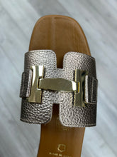 Load image into Gallery viewer, Oh! My Sandals | Metallic Leather Slide Sandal