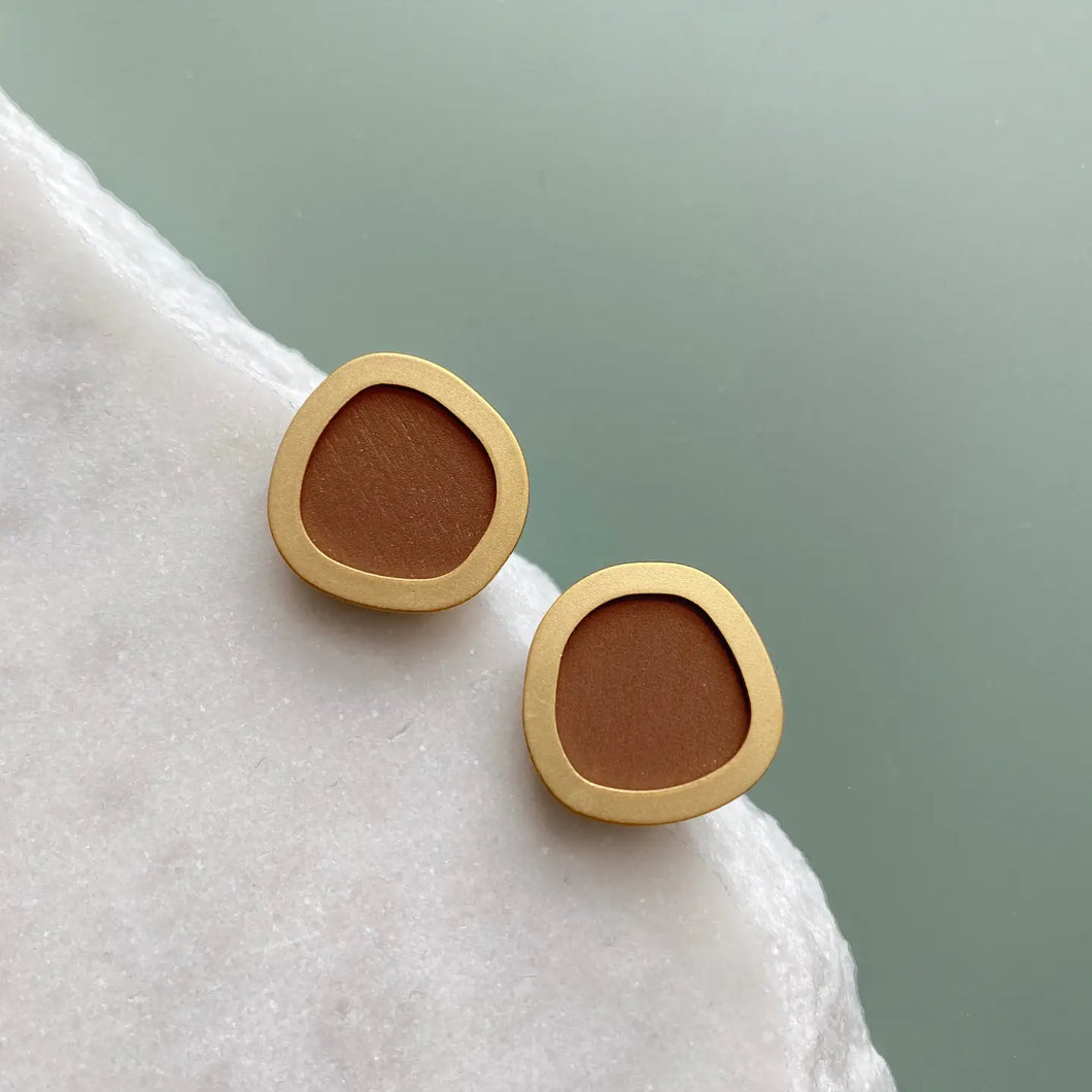 Geometric Circle Stud Earrings