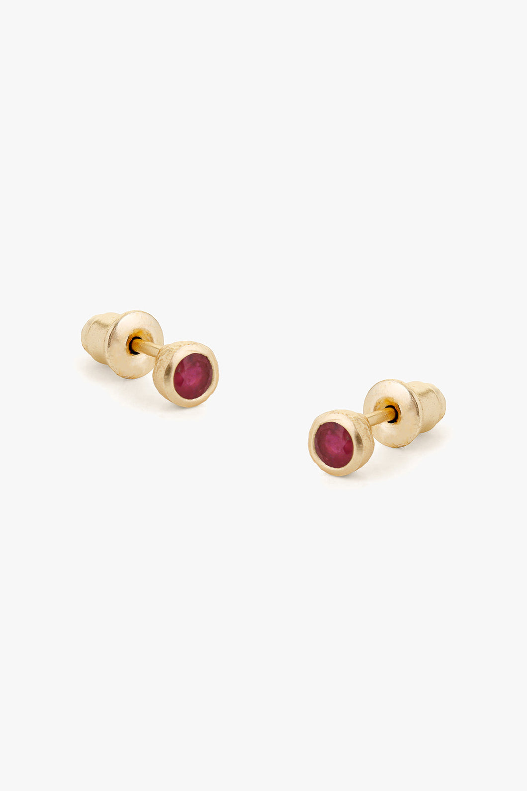 Birthstone Stud Earrings Gold