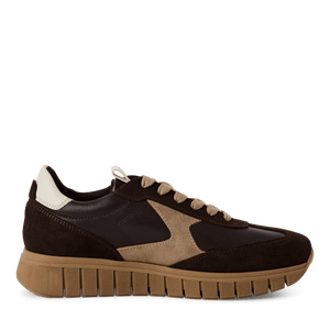 Tamaris | Chocolate Suede Trainer