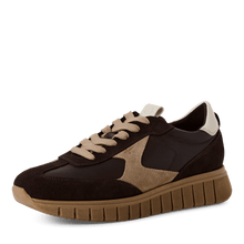 Load image into Gallery viewer, Tamaris | Chocolate Suede Trainer