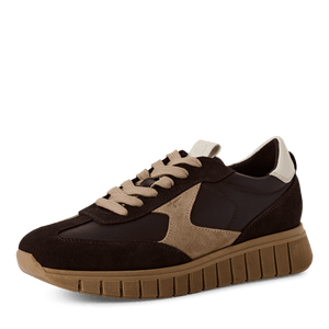 Tamaris | Chocolate Suede Trainer