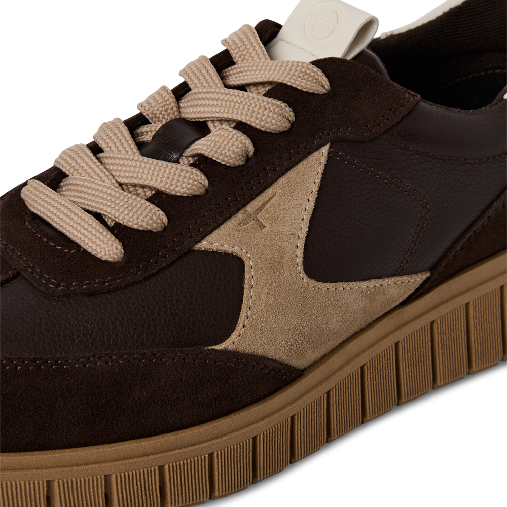 Tamaris | Chocolate Suede Trainer