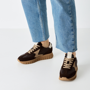 Tamaris | Chocolate Suede Trainer
