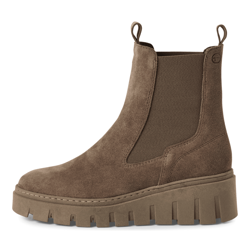 Tamaris | Suede Wedge Chelsea Boot