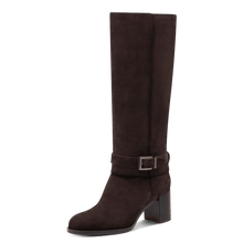 Load image into Gallery viewer, Tamaris | Long Suede Block Heel Boot
